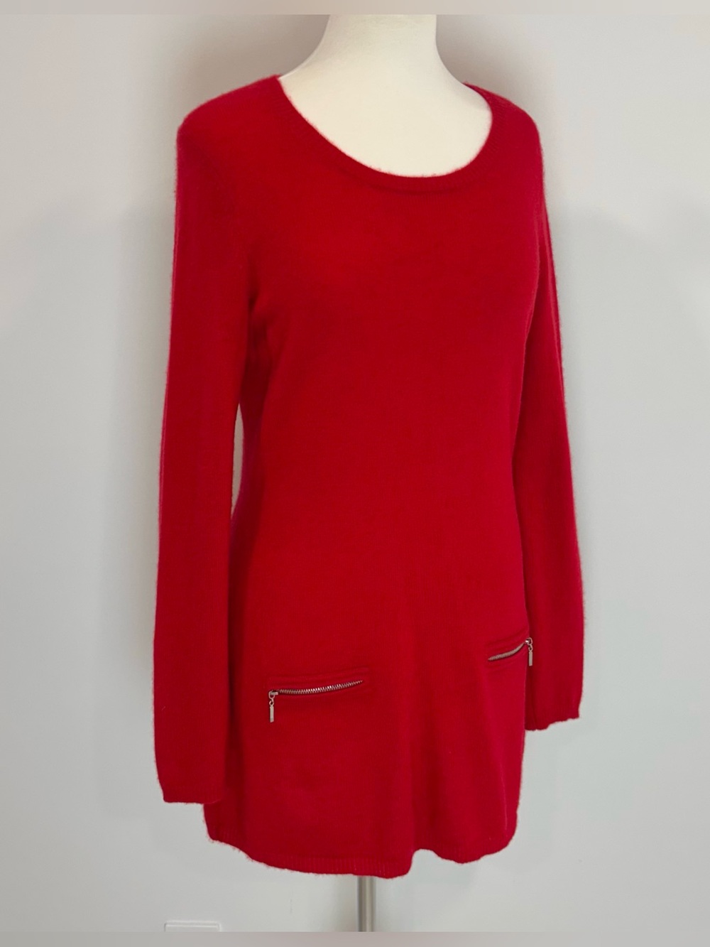Peck & Peck red cashmere dress